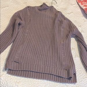 Mauve purple turtle neck sweater